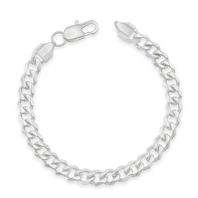 Stainless Steel Silver 7mm Cuban Link Bracelet 148735
