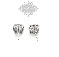 Sterling Silver Cubic Zirconia Square Studs 139376