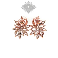 Rose Gold Cubic Zirconia Stud Earrings 142890
