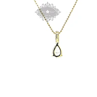 Gold Plated Sterling Silver Teardrop Cubic Zirconia Necklace 147704