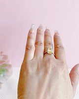 Sterling Silver Yellow Cubic Zirconia Ring 151560