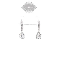 Sterling Silver Cubic Zirconia Hoop Earrings 151247