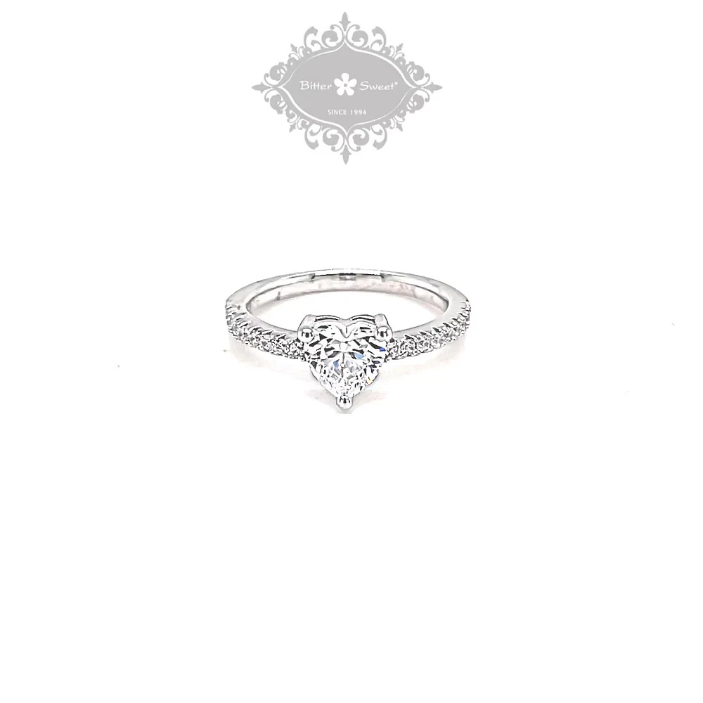 Sterling Silver Heart Cubic Zirconia Ring 151771