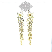 Bridal Gold Cubic Zirconia Drop Earrings