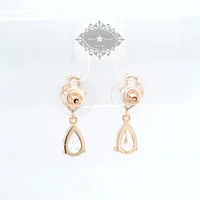 Bridal  Rose Gold  Cubic Zirconia Earrings 155172