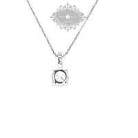 Sterling Silver Round Cubic Zirconia Necklace 147701