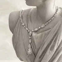 Bridal Silver Cubic Zirconia Necklace 125962