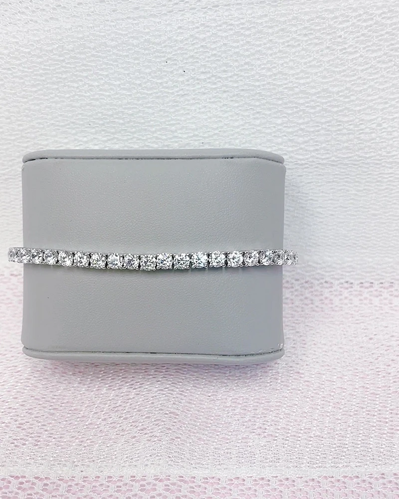 Sterling Silver 4mm Cubic Zirconia Tennis Bracelet 113761