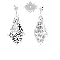 Bridal Silver Cubic Zirconia Drop Earrings 145937