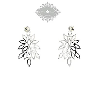 Bridal Silver Cubic Zirconia Drop Earrings 143589