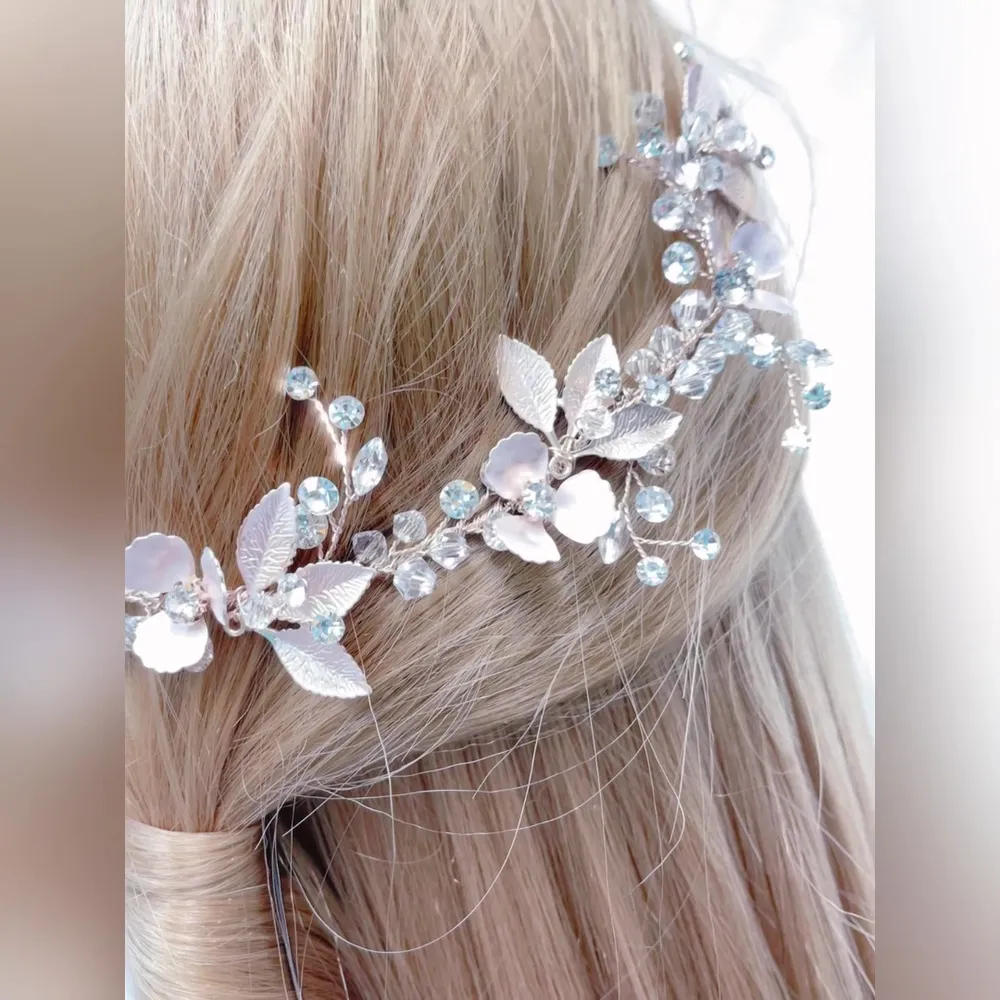 Bridal Rosegold Leaf Hair Vine 142066