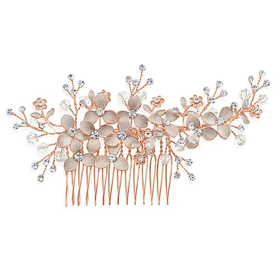 Bridal Rose Gold Hair Comb 138496