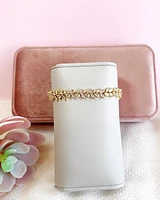 Bridal Gold Cubic Zirconia Silver Bracelet