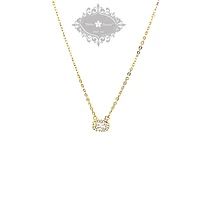 Gold Plated Sterling Silver Cubic Zirconia Necklace