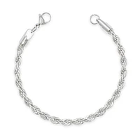 Stainless Steel Silver 5mm Rope Bracelet 148744