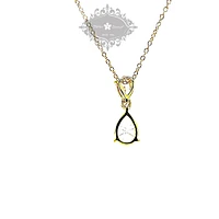 Gold Plated Sterling Silver Cubic Zirconia Necklace 152733