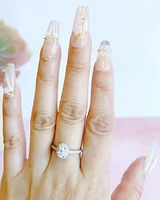 Sterling Silver Cubic Zirconia Oval Ring 150216