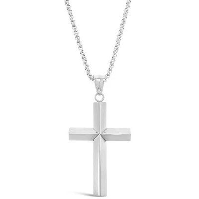 Stainless Steel Silver Cross Necklace 150154