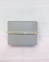 Gold Plated Sterling Silver 4mm Cubic Zirconia Tennis Bracelet 152706