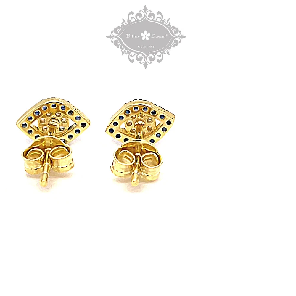 Gold Plated Sterling Silver Cubic Zirconia Earrings
