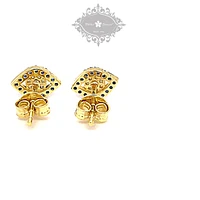 Gold Plated Sterling Silver Cubic Zirconia Earrings