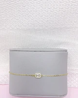 Gold Plated Sterling Silver Cubic Zirconia Bracelet