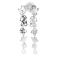 Bridal Silver Cubic Zirconia Drop Earrings 145886