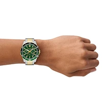 Armani Exchange Two-Tone Chronograph Watch Green Dial AX1966 154689