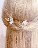 Bridal Silver Hair Stick Set