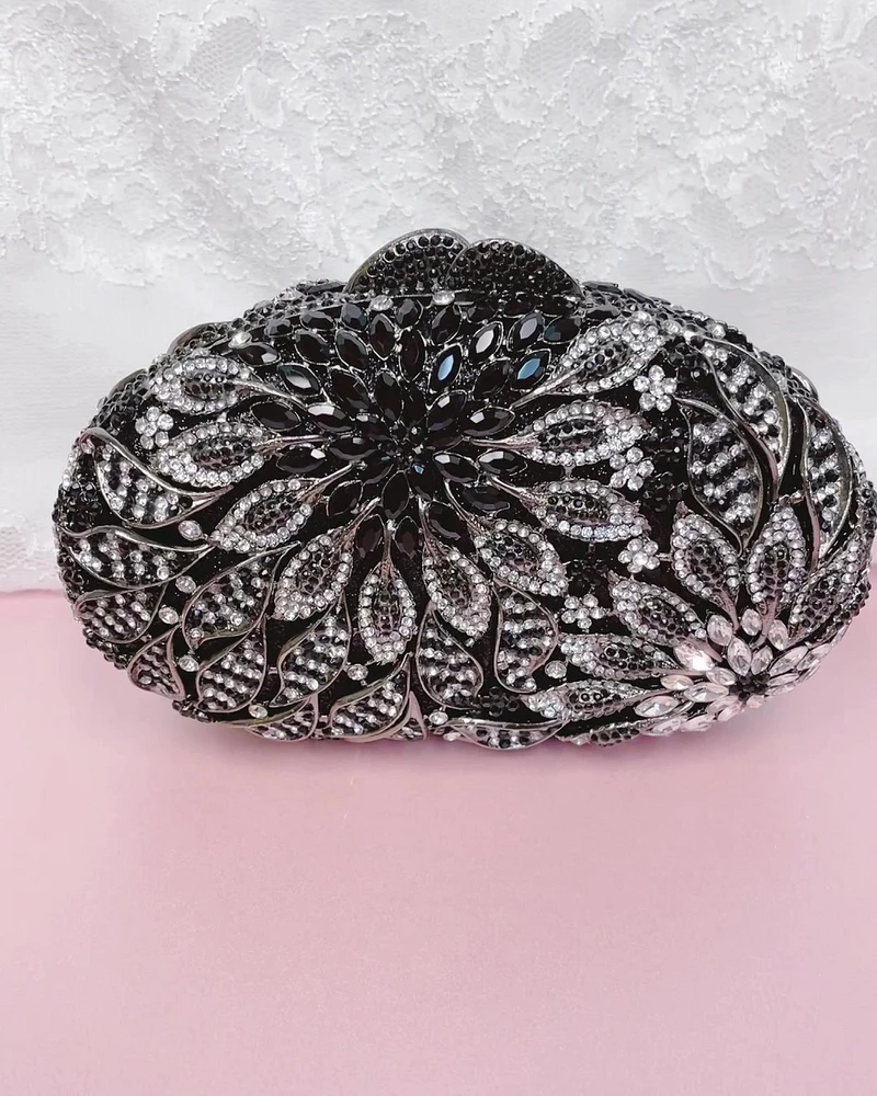 Crystal Flower Handbag Clutch 150209