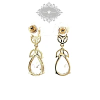 Bridal Gold Cubic Zirconia Drop Earrings 143272