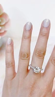 Sterling Silver Round Cubic Zirconia Ring 147711