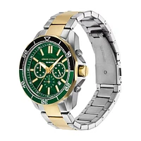 Armani Exchange Two-Tone Chronograph Watch Green Dial AX1966 154689