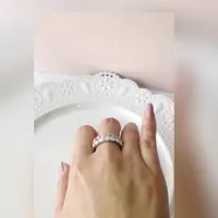 Sterling Silver Cubic Zirconia Eternity Ring