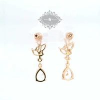 Bridal Rose Gold  Cubic Zirconia Earrings 155168