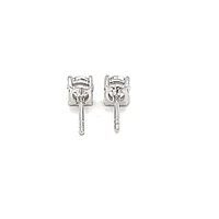 Sterling Silver Cubic Zirconia 8 Hearts 8 Arrows 5mm Studs 121867