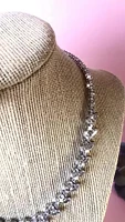 Bridal Silver Cubic Zirconia Necklace & Earrings Set 142905