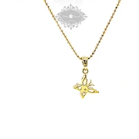 Gold Plated Sterling Silver Cubic Zirconia Butterfly Necklace 143353