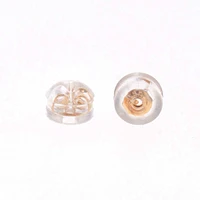 Yellow Gold Plated Sterling Silver Silicone earrings backing 142411