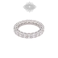 Sterling Silver 3mm Cubic Zirconia Eternity Ring 144168