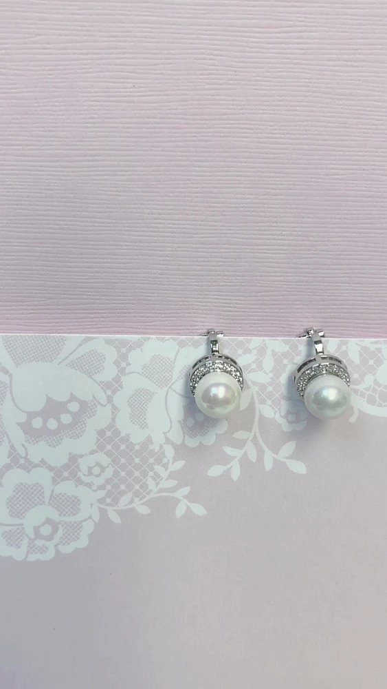 Bridal Silver Cubic Zirconia Clip-on Earrings