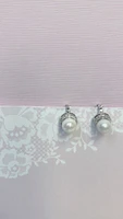Bridal Silver Cubic Zirconia Clip-on Earrings