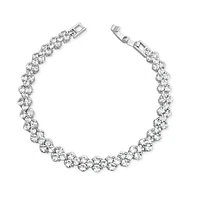 Bridal Silver  Cubic Zirconia Round   Bracelet 155192