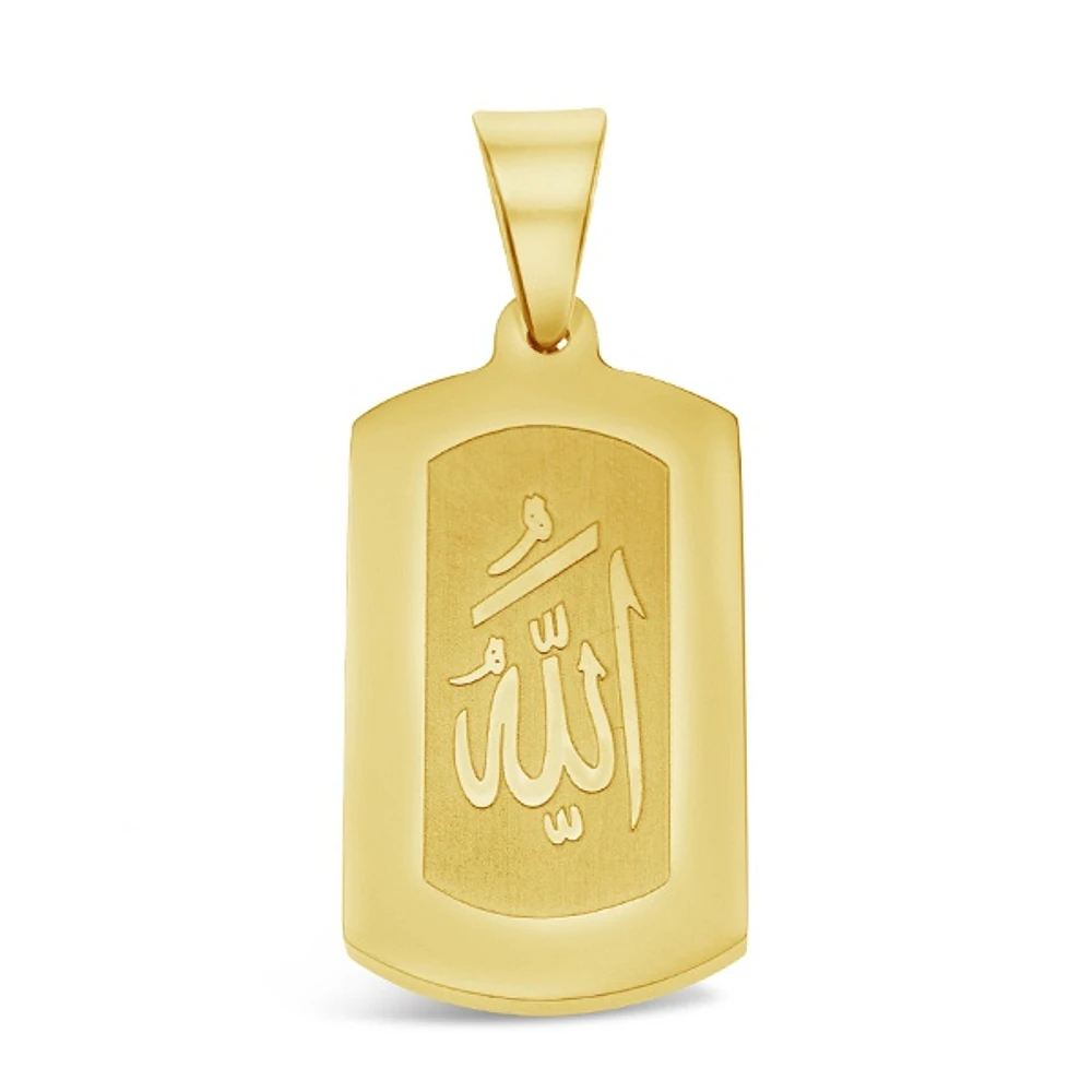 Stainless Steel Gold Allah Pendent 148754