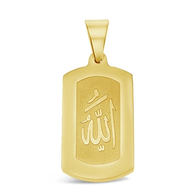 Stainless Steel Gold Allah Pendent 148754