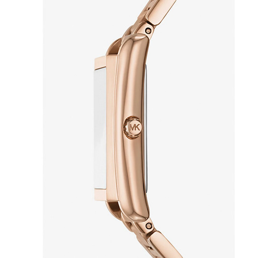 Michael Kors Essex Three-Hand Rose Gold Stainless Steel Watch MK4905 154466