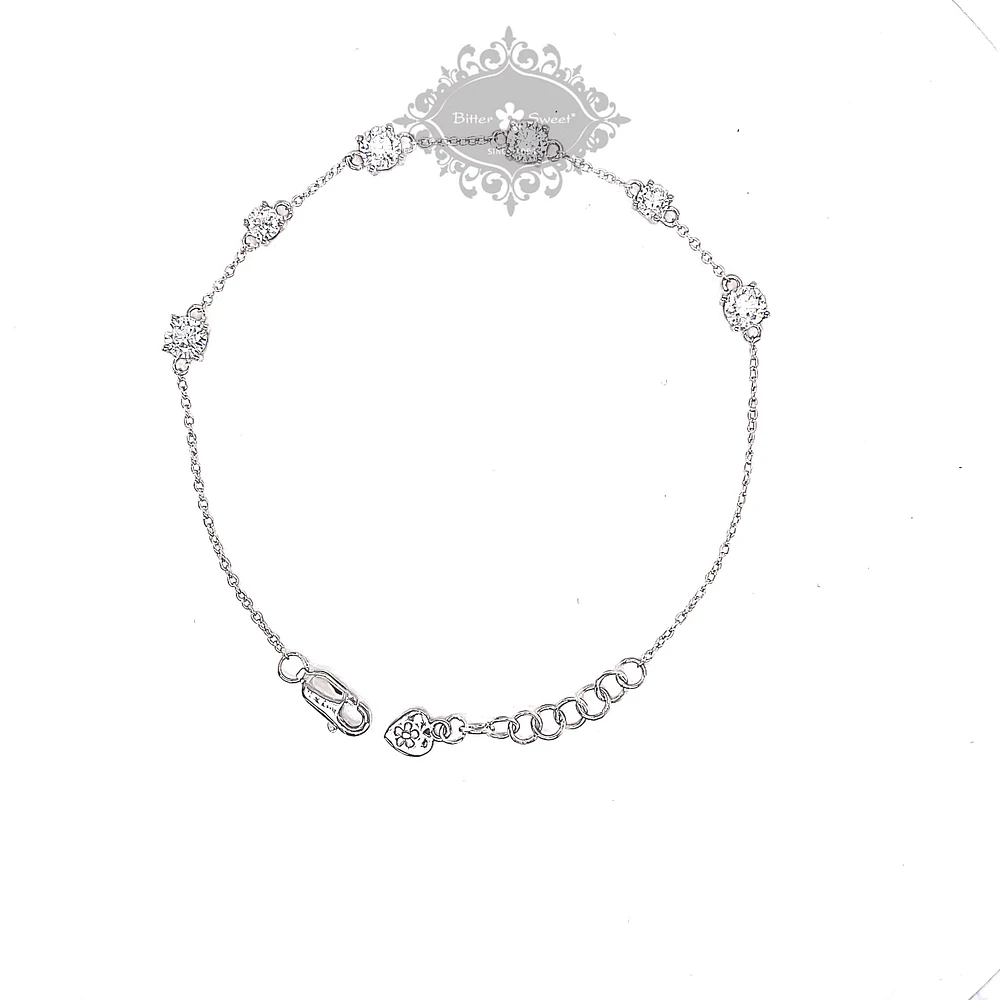 Sterling Silver Round Cubic Zirconia Bracelet 146682