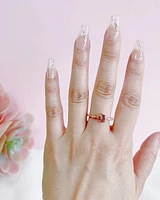 Rosegold Plated Sterling Silver Cubic Zirconia Ring