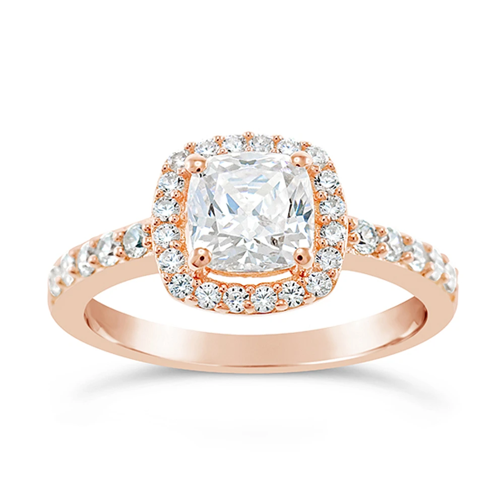 Rose Gold Plated Sterling Silver Ring 129258
