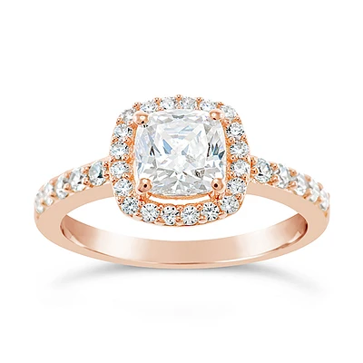 Rose Gold Plated Sterling Silver Ring 129258